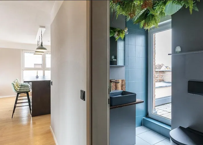 Designer Penthouse In St Johannes, Toller Ausblick Ueber Den Daechern Nuernbergs アパート