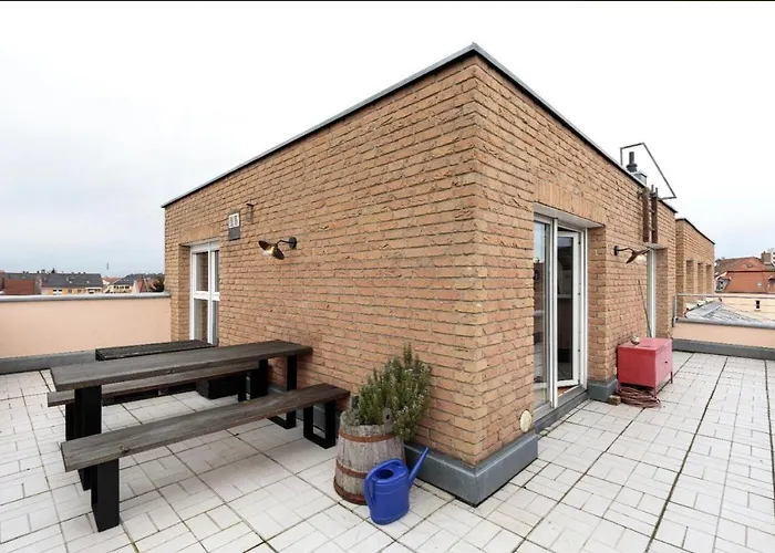Designer Penthouse In St Johannes, Toller Ausblick Ueber Den Daechern Nuernbergs アパート