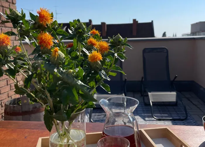 شقة Designer Penthouse In St Johannes, Toller Ausblick Ueber Den Daechern Nuernbergs